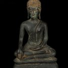 Antique 19th Century Seated Ayutthaya Enlightenment Buddha Statue - 33cm/13"