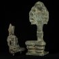 Antique Lopburi Style Bronze Meditating Naga Buddha Statue - 48cm/19"