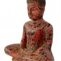 Antique Khmer Style SE Asia Wood Meditation Buddha Statue - 20cm/8"