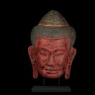 Antique Khmer Style SE Asia Wood Enlightenment Buddha Statue - 42cm/17"