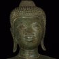 18th Century Antique Laos Enlightenment Buddha Statue Elephant Throne -109cm/43"