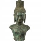 Antique Khmer Style Bronze Vishnu Torso Statue - Protector & Preserver -47cm/19"