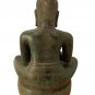 Antique Khmer Style Bronze Meditation Jayavarman VII Statue - 40cm/16"