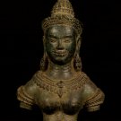 Antique Khmer Style Bronze Apsara or Angel Statue - 20cm/8"