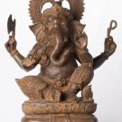 Antique Indian Style Seated Chola Style Ganesha Statue - 44cm/18"