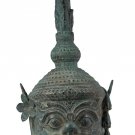 Antique Angkor Wat Style Bronze Khmer Temple Guardian Head - 59cm/24"