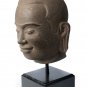 Antique Khmer Style Mounted Stone Jayavarman VII Head - 42cm/17"