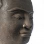 Antique Khmer Style Mounted Stone Jayavarman VII Head - 42cm/17"