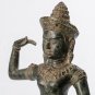 Antique Khmer Style Bronze Standing Apsara or Angel Statue - 49cm/20"