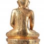 Antique Burmese Style Wood Mandalay Enlightenment Buddha Statue - 48cm/19"
