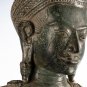 Antique Khmer Style Bronze Angkor Wat Protection Buddha Statue - 103cm/41"