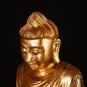 19th Century Antique Wood Burmese Mandalay Teaching Buddha Statue - 42cm/17"