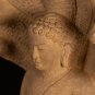 Antique Dvaravati Style Thai Stone Naga Meditation Buddha - 52cm/21"