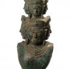 Antique Baphuon Style Mounted Bronze Hevajra Statue - 67cm/27" Tall