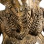 Antique Thai Style Seated Bronze Ganesha Statue - 71cm / 28"