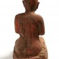 19th Century Antique Khmer Wood Devotee Disciple of Buddha Statue - 33cm/13"