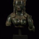 Antique Khmer Style Bronze Banteay Srei Apsara Torso or Angel Statue - 32cm/13"
