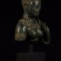 Antique Khmer Style Bronze Banteay Srei Apsara Torso or Angel Statue - 32cm/13"