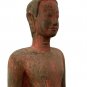 Antique Khmer Style Wood Standing Charity Buddha Statue - 102cm/41"