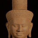 Antique Bakheng Style Khmer Stone Shiva Head Statue - The Destroyer - 35cm/14"