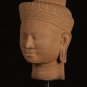 Antique Bakheng Style Khmer Stone Shiva Head Statue - The Destroyer - 35cm/14"