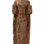 Antique Khmer Style Wood Standing Protection Monday Buddha Statue - 137cm/55"