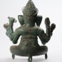Antique Khmer Style Angkor Wat Seated 8 Arm Ganesha Statue - 40cm/16"