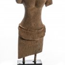Antique Khmer Angkor Wat Style Stone Lakshmi Torso (probably) - 45cm/18"