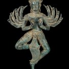 Antique Khmer Style Bronze Ardhaparyanka Shiva - 10 Arms - 51cm/20"