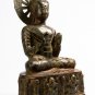 Antique Seated 19th Century Thai Bronze Buddha Statue Teaching Mudra - 57cm /23"