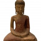 Antique Khmer Style SE Asia Wood Meditation Buddha Statue - 56cm/22"