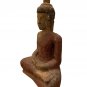 Antique Khmer Style SE Asia Wood Meditation Buddha Statue - 56cm/22"