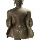 Antique Thai Style Bronze Ayutthaya Abhaya Protection Buddha Statue - 68cm/27"