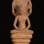 Antique Dvaravati Style Thai Stone Naga Meditation Buddha - 58cm/23"