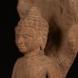 Antique Dvaravati Style Thai Stone Naga Meditation Buddha - 58cm/23"