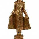 19th Century Antique Burmese Mandalay Standing Charity Buddha Statue - 101cm/40"