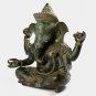 Ganesh Statue - Antique Khmer Style Seated Bronze Ganesha Statue - 56cm/22"