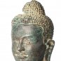 Antique Thai style Mounted Bronze Buddha Head Statue - 19cm/8"