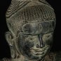 Antique Khmer Style Seated Bronze Shiva Statue with Kamandal - 40cm/16"