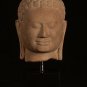Buddha Statue - Antique Dvaravati Style Thai Stone Buddha Head 35cm/14"