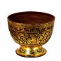 Early 20th Century Antique Burmese Shwe Zawa Lacquerware Bowl - 14cm/6" Tall