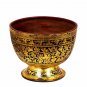 Early 20th Century Antique Burmese Shwe Zawa Lacquerware Bowl - 14cm/6" Tall