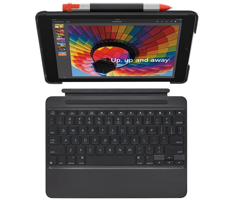 NEW Logitech Slim Combo Backlit Keys Bluetooth Keyboard for iPad 6th