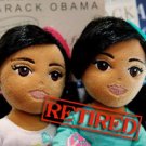 Original Authentic Ty Obama girls girlz retired Sasha Malia Dolls