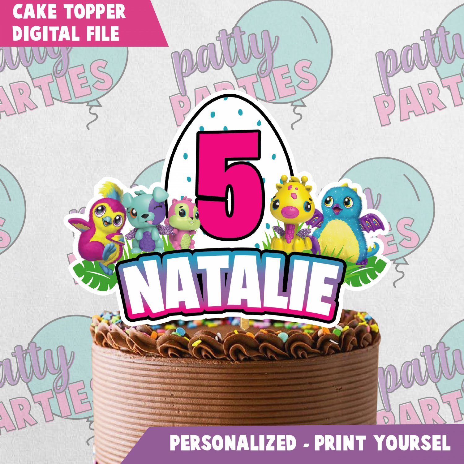HATCHIMALS CAKE TOPPER