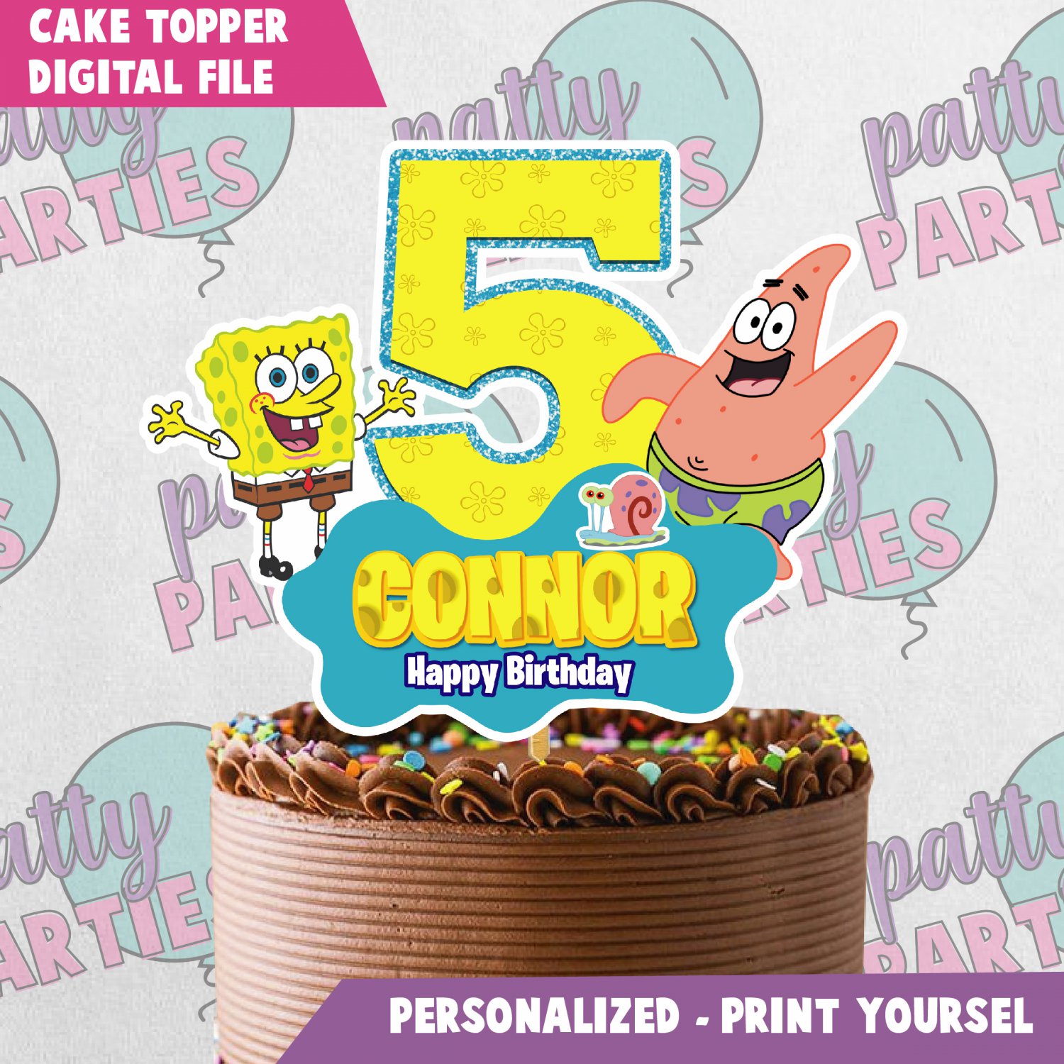 SPONGEBOB SQUAREPANTS CAKE TOPPER