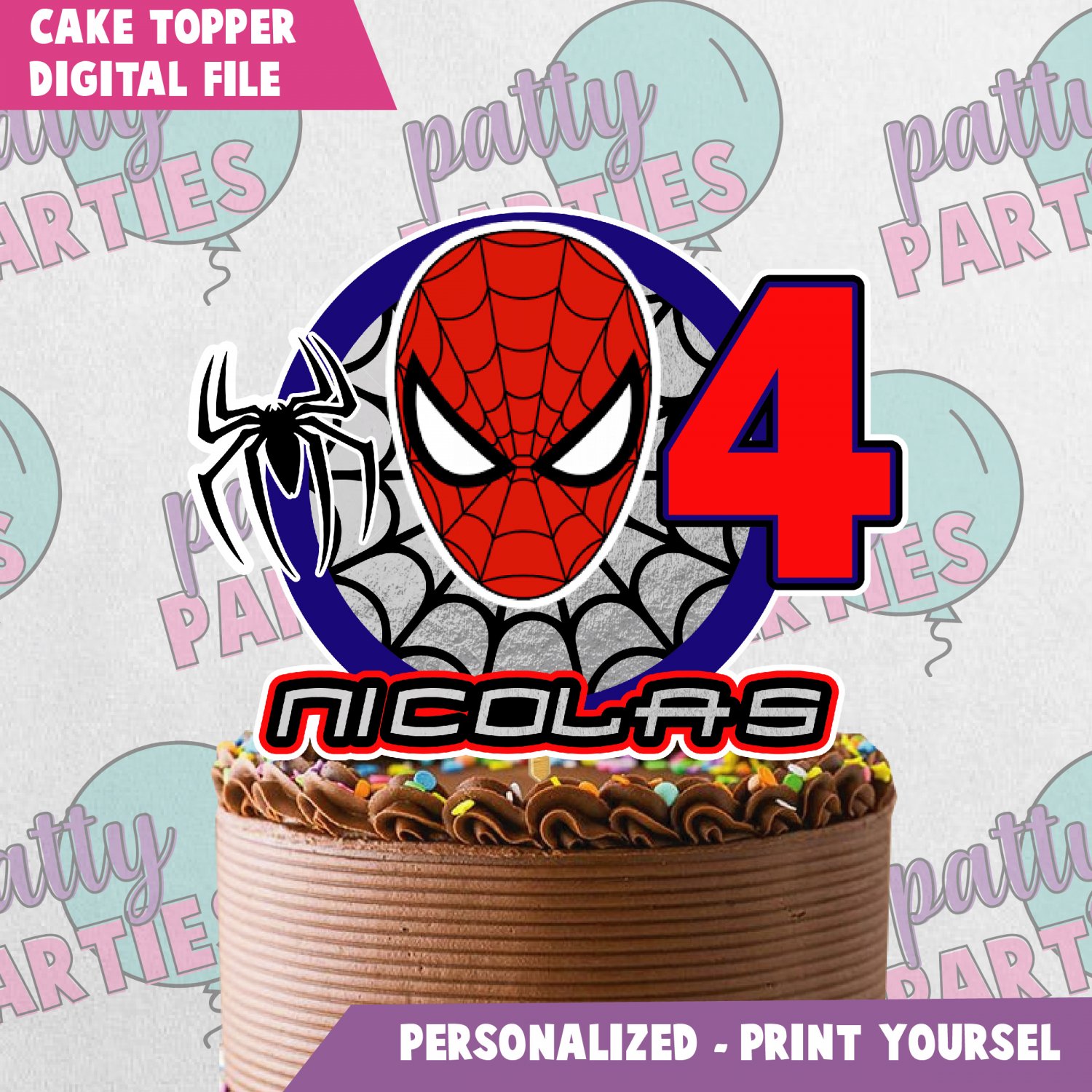 SPIDERMAN CAKE TOPPER