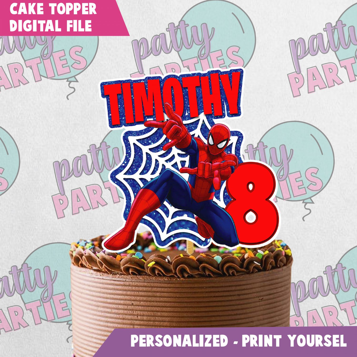 SPIDERMAN CAKE TOPPER