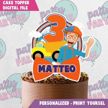 Blippi Birthday Cake Topper - Blippi Party Supplies - Walmart.com