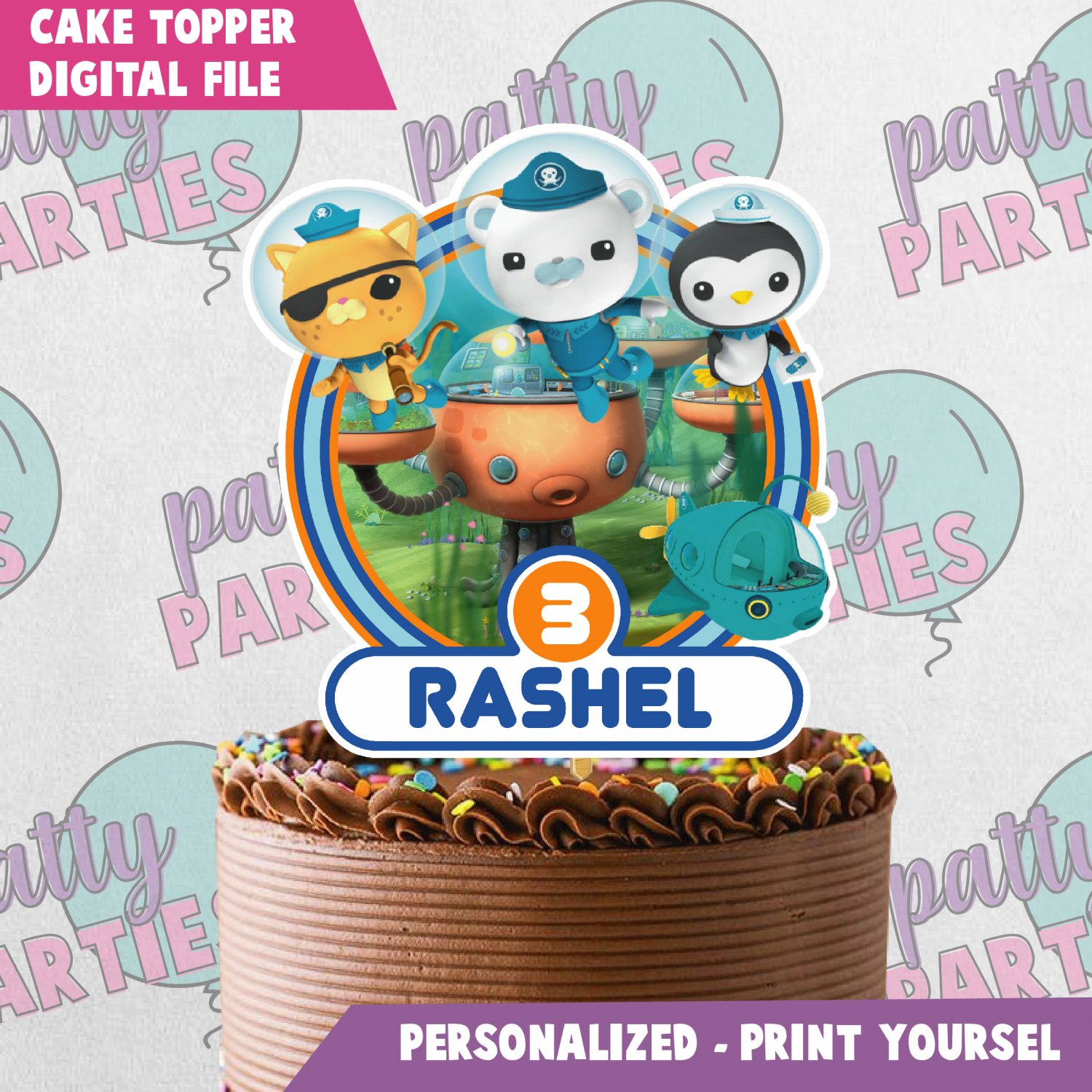 OCTONAUTS CAKE TOPPER